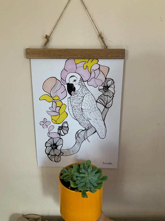 Parrot Paradise Print A4 Size